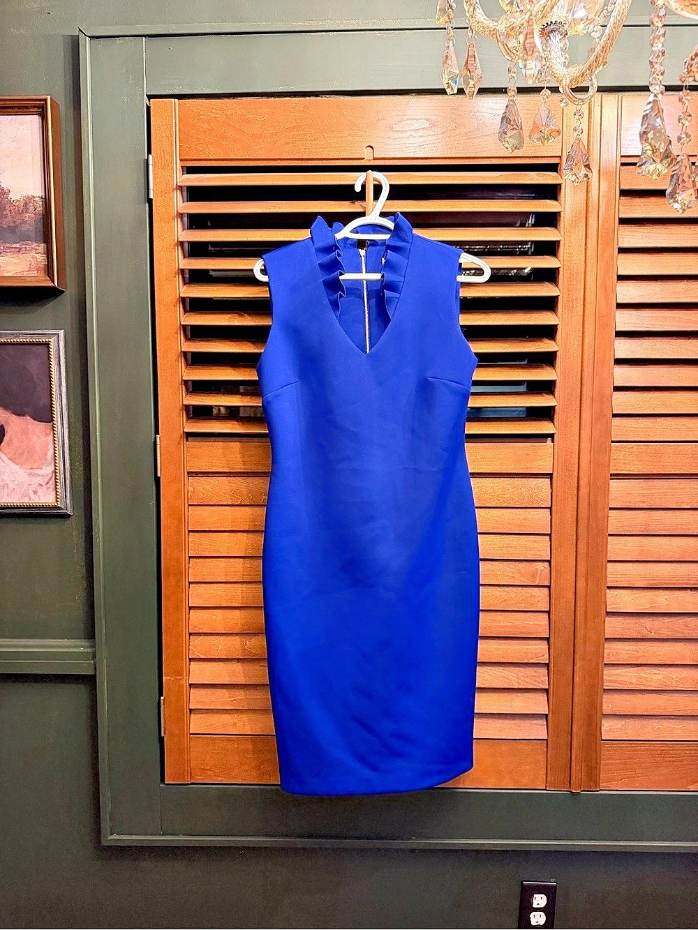 Sleeveless Calvin Klein Dress in Blue Like New